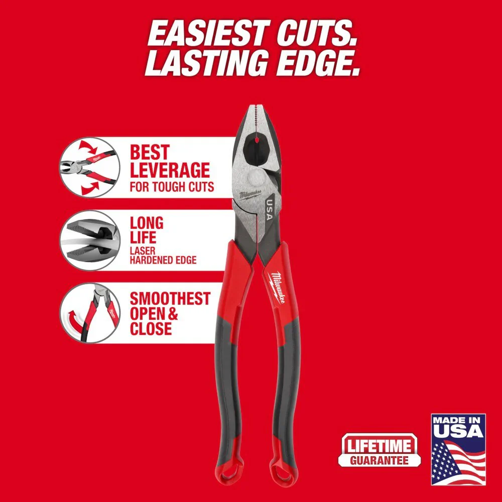9" Lineman's Comfort Grip Pliers (USA) - Image 12