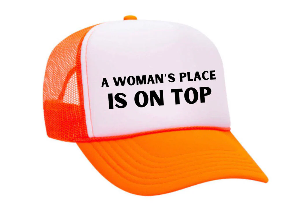 A Woman’s Place Is On Top Trucker Hat - Image 4