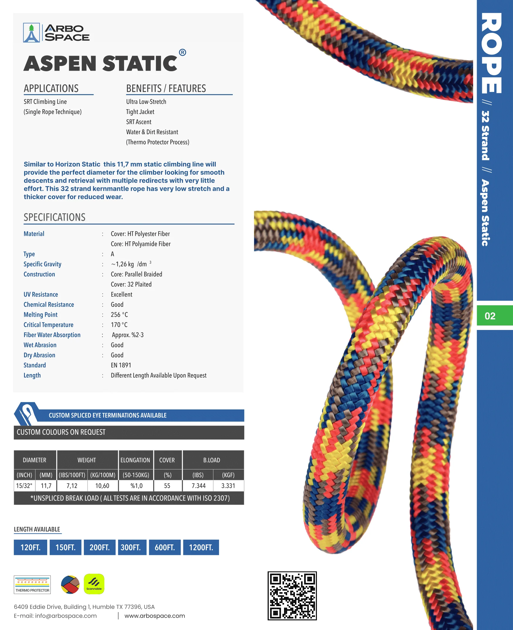 Arbo Space 11.7mm Aspen Static 32 strand - Image 3