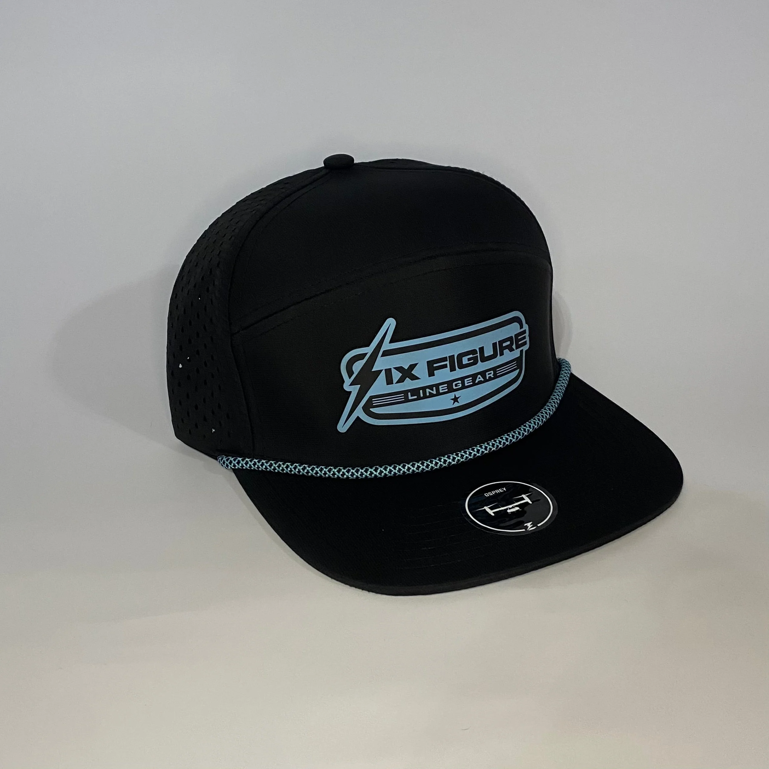 Black & Blue Zapped Panel Rope Hat - Image 4