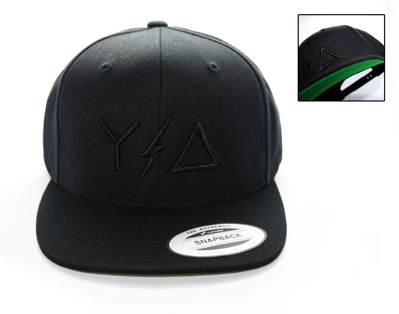 Black Flat Brim Snapback - Image 2
