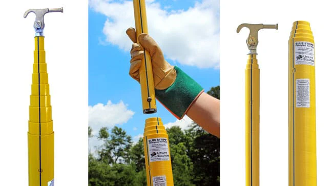 Utility Solutions 8' BLUE STRIPE Take Apart Hot Stick - USTS-TA-008