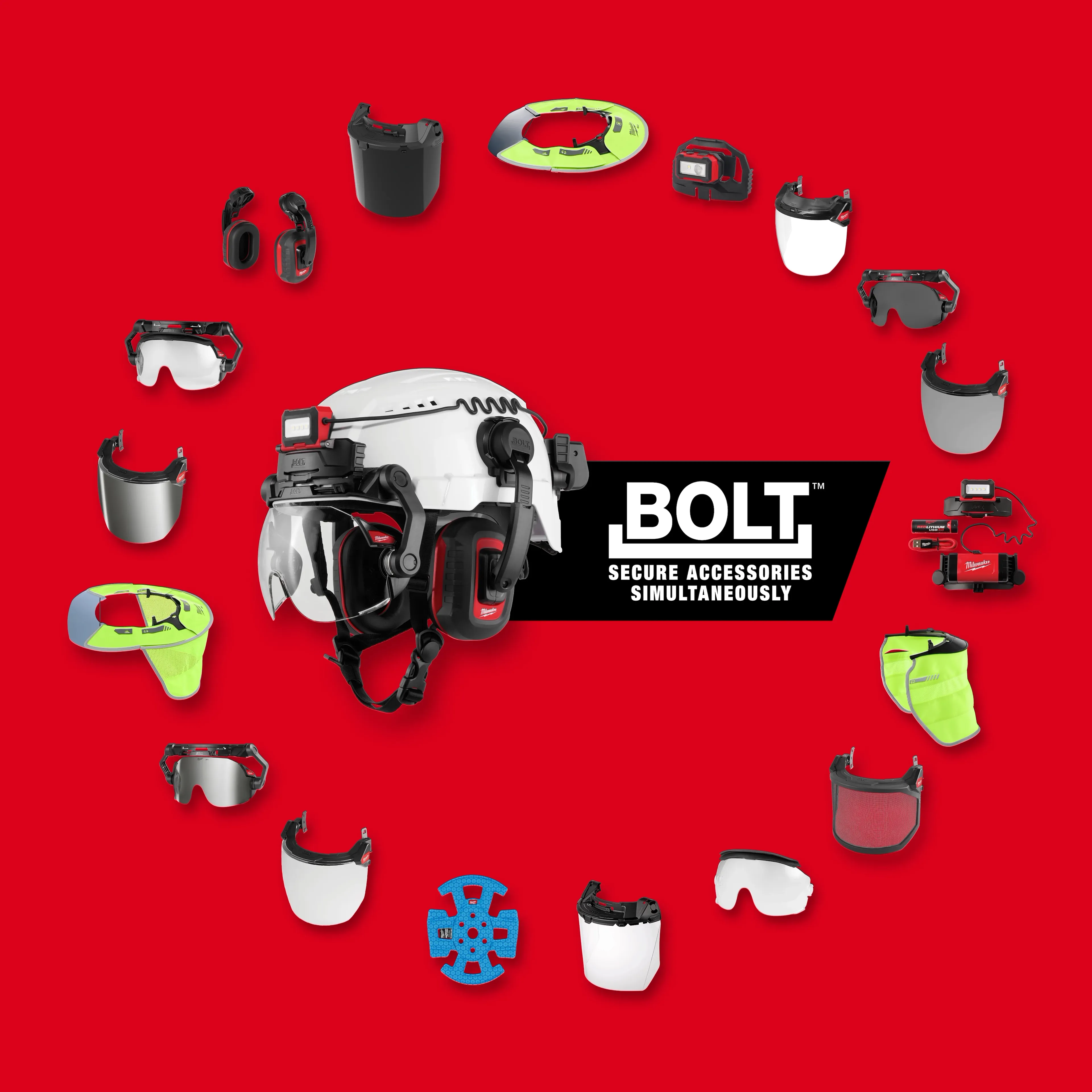 BOLT White Full Brim Vented Safety Helmet – Type 2, Class C - Image 11
