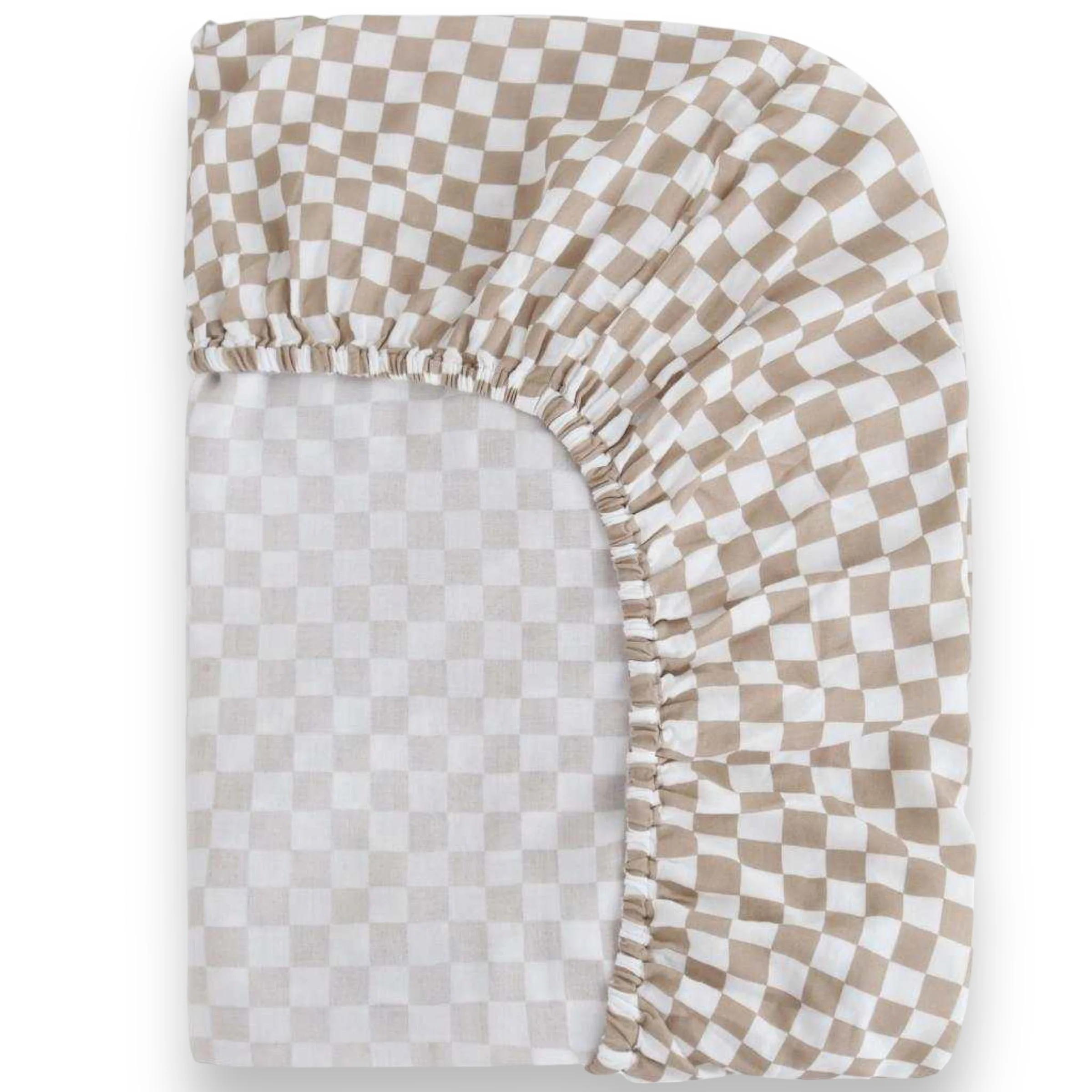 Changing Pad Cover, Checkered Beige - Image 2