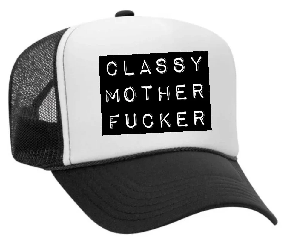 Classy Mother Fucker Block Trucker Hat - Image 12
