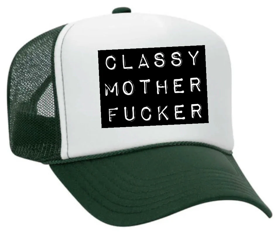 Classy Mother Fucker Block Trucker Hat - Image 21