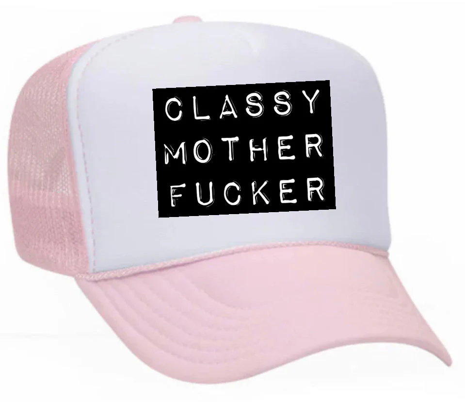 Classy Mother Fucker Block Trucker Hat - Image 22