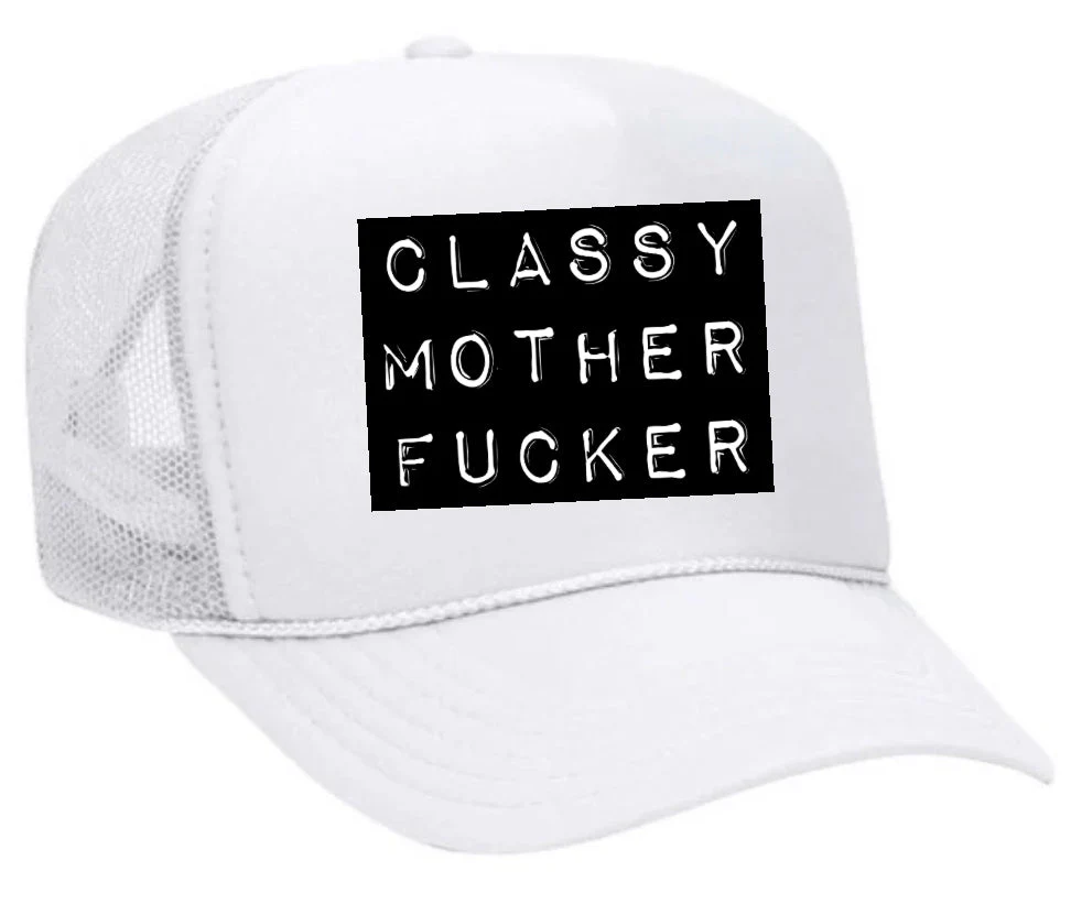 Classy Mother Fucker Block Trucker Hat - Image 5