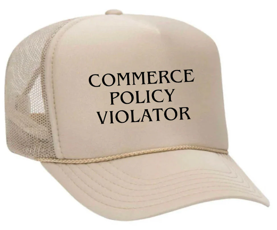 Commerce Policy Violator Trucker Hat - Image 4