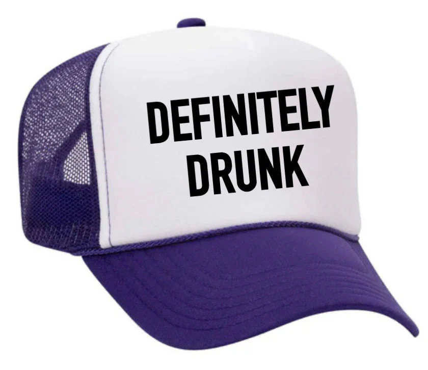 Definitely Drunk Trucker Hat - Image 12