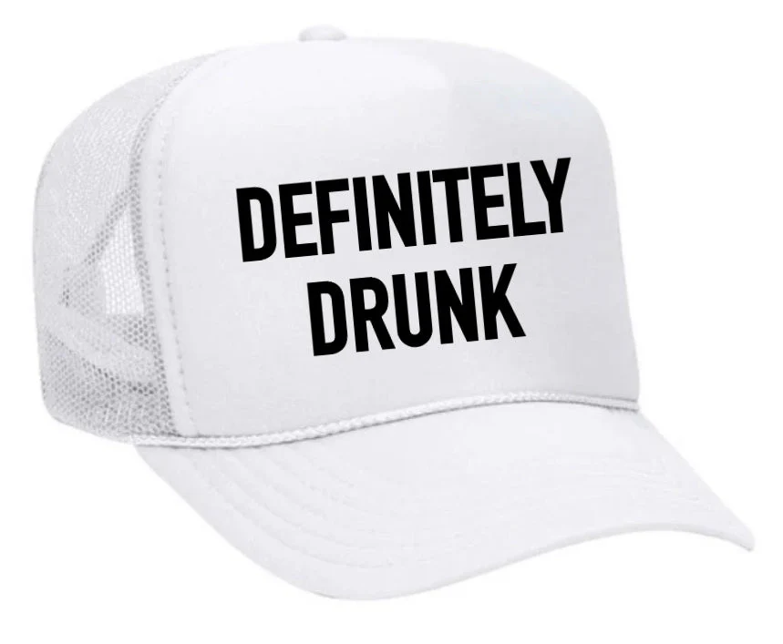 Definitely Drunk Trucker Hat - Image 4