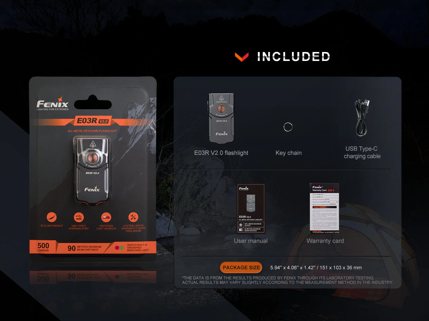 Fenix E03R V2 Keychain Flashlight - Image 17