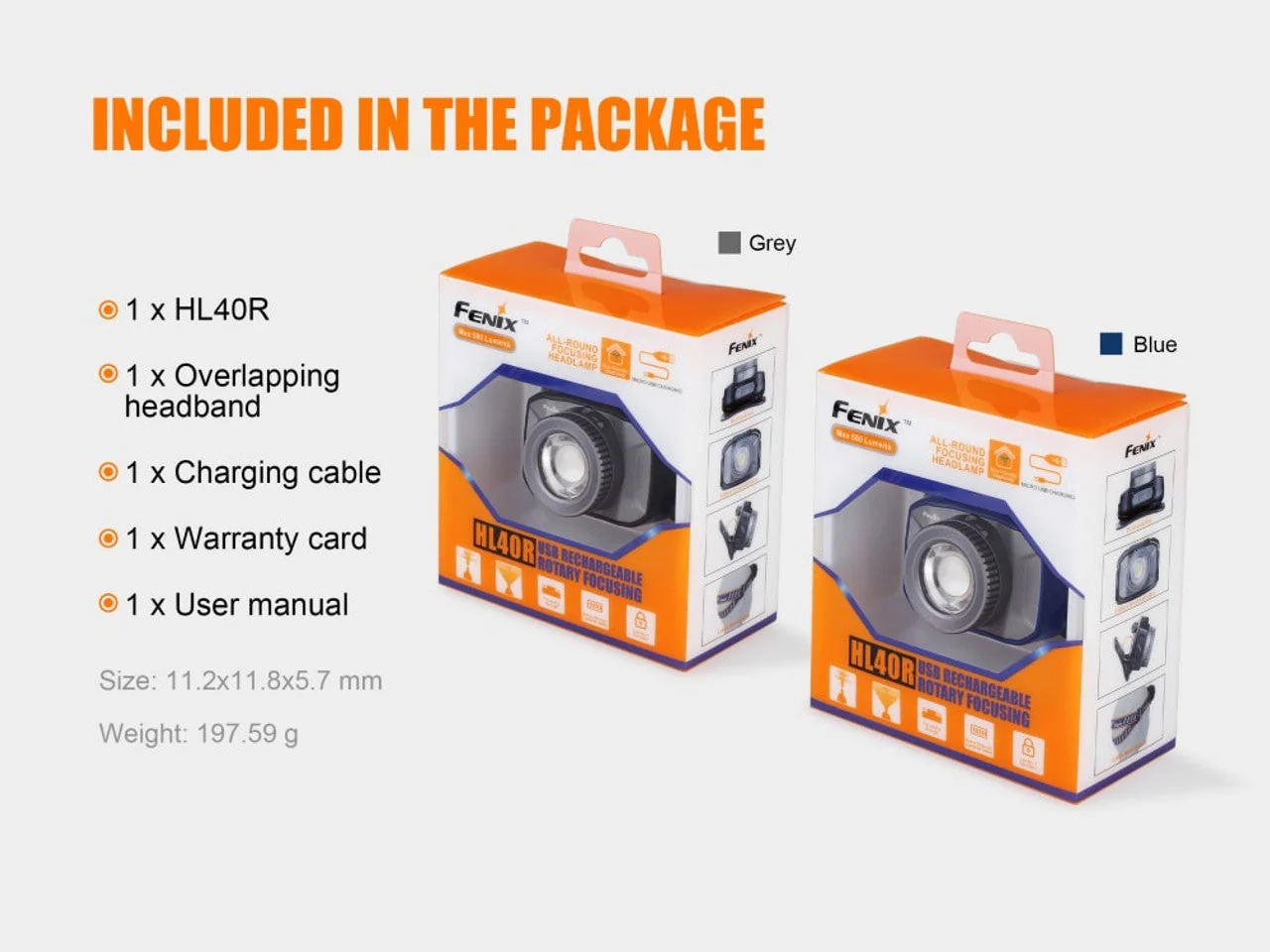 Focusable USB Rechargeable LED Headlamp - HL40R - Image 12
