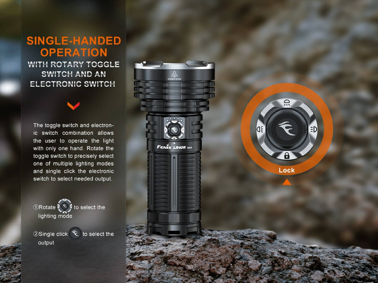 V2.0 Rechargeable LED Searchlight - LR40R - Image 8