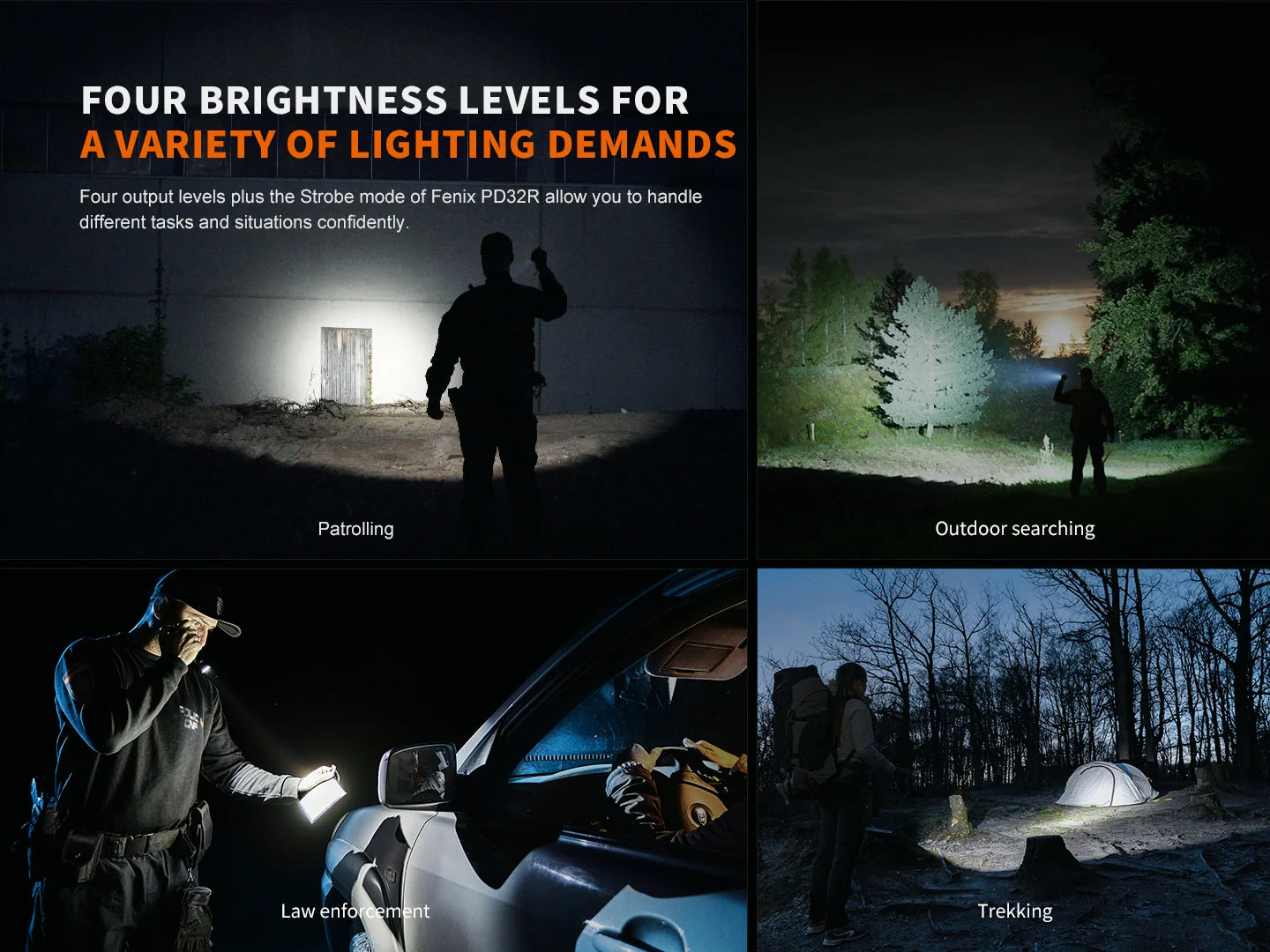 Rechargeable Silent Switch LED Flashlight - PD32R - Image 5