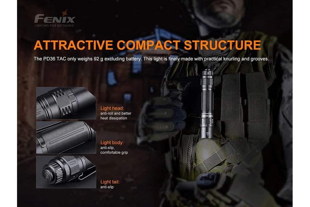 TAC Tactical Flashlight - 3000 Lumens - PD36 - Image 7