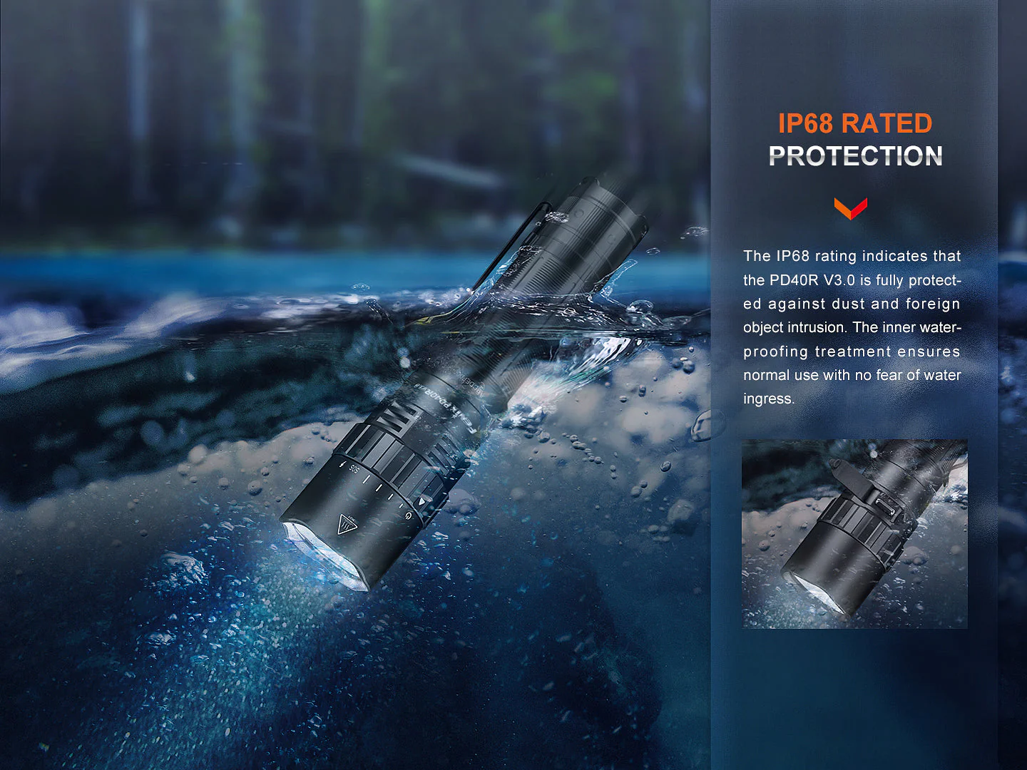 V3 Rechargeable Flashlight - PD40R - Image 7