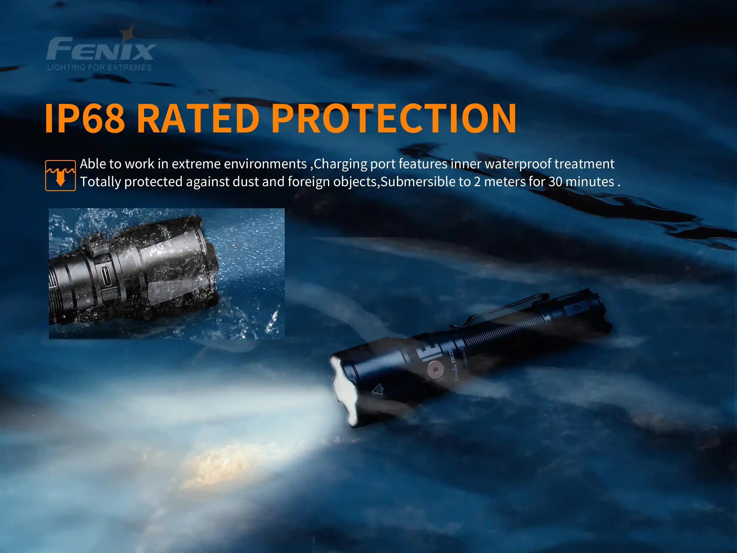 Tactical LED Flashlight - 1500 Lumens - TK26R - Image 11