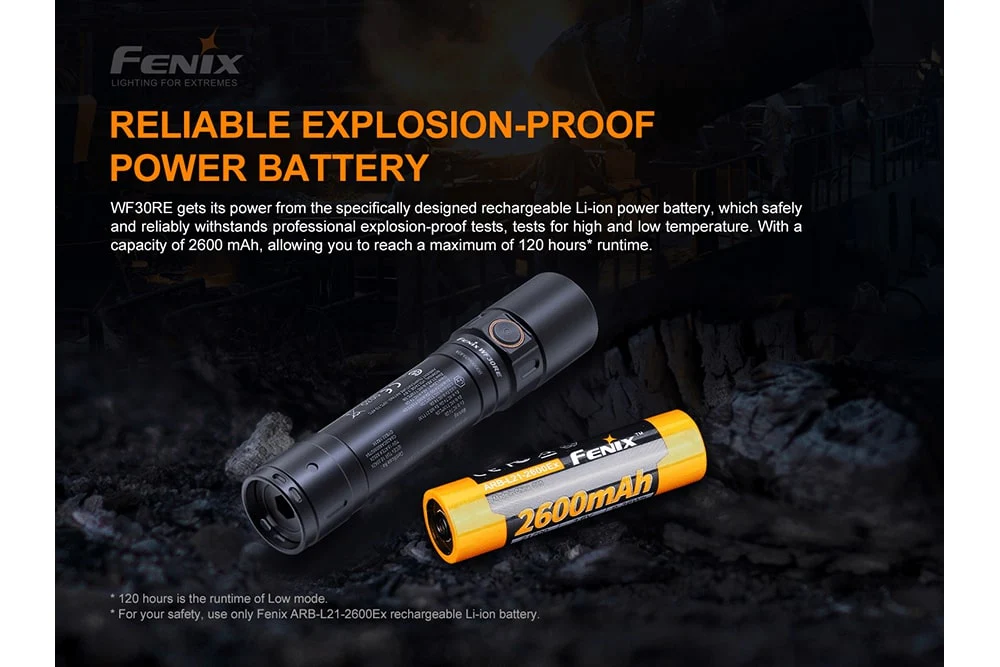 Fenix WF30RE Intrinsically Safe Flashlight - 280 Lumens - Image 17