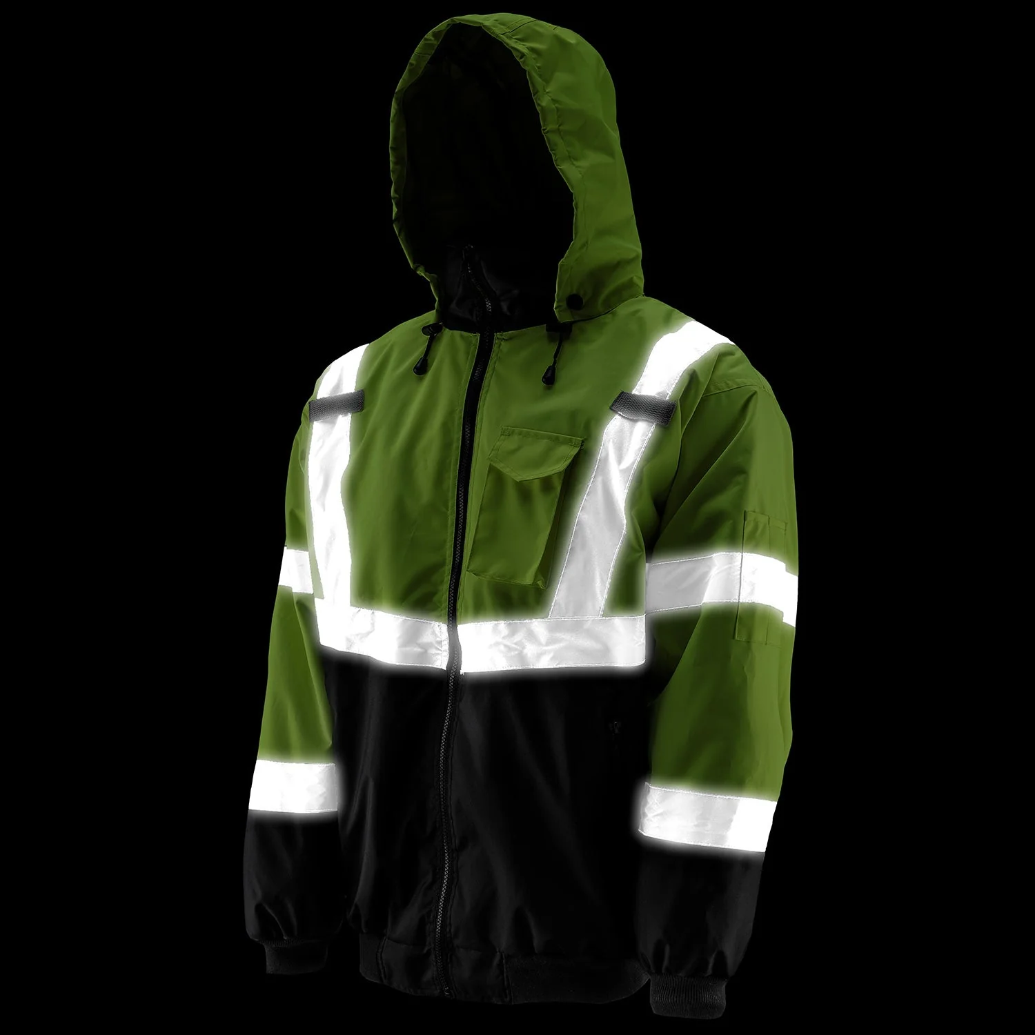 Hi-Viz Yellow Bomber Jacket - Image 3