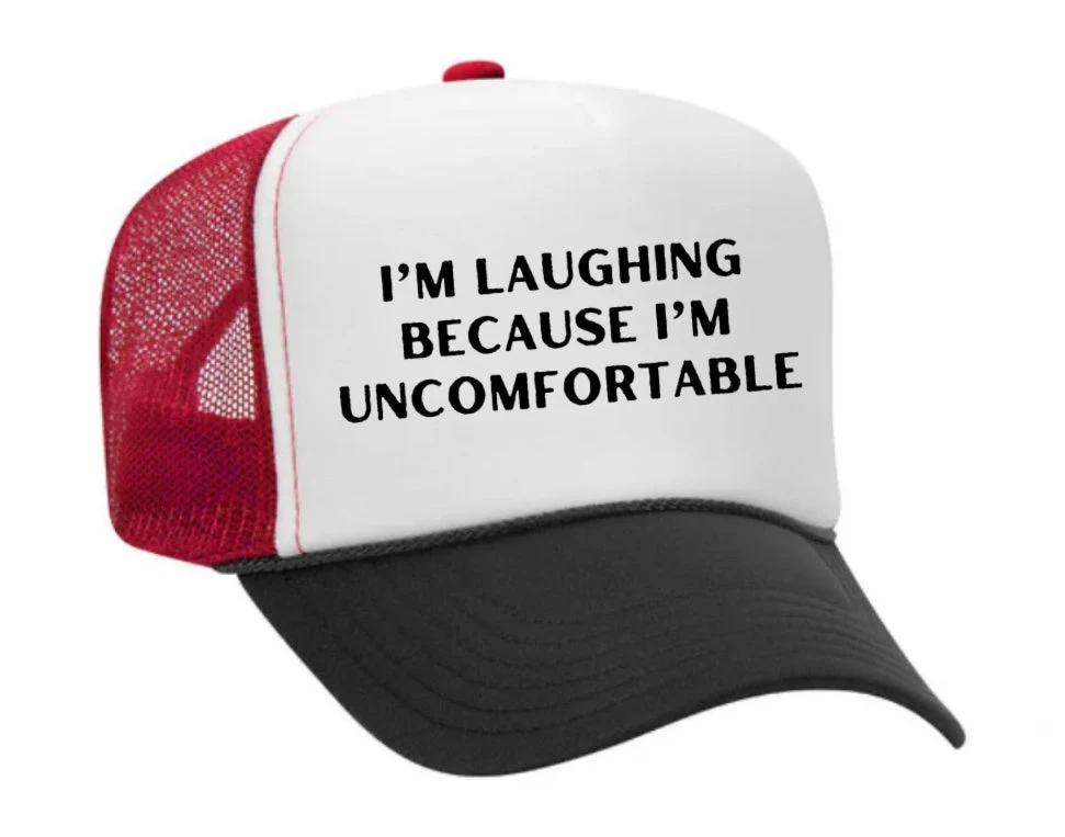 I’m Laughing Because I’m Uncomfortable Trucker Hat - Image 17