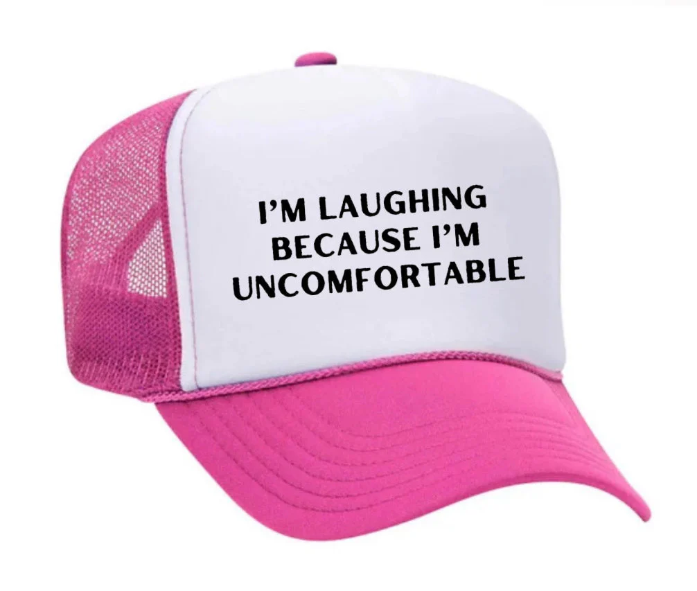 I’m Laughing Because I’m Uncomfortable Trucker Hat - Image 26