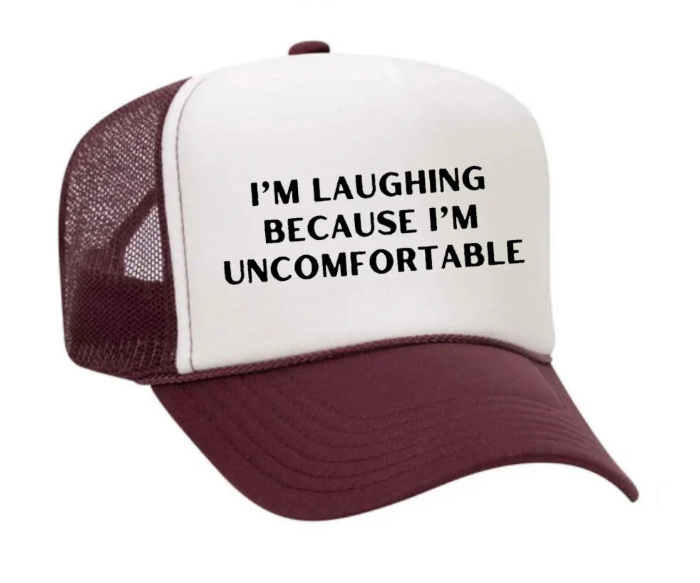 I’m Laughing Because I’m Uncomfortable Trucker Hat - Image 29