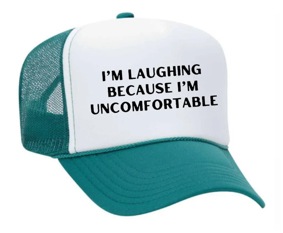 I’m Laughing Because I’m Uncomfortable Trucker Hat - Image 34