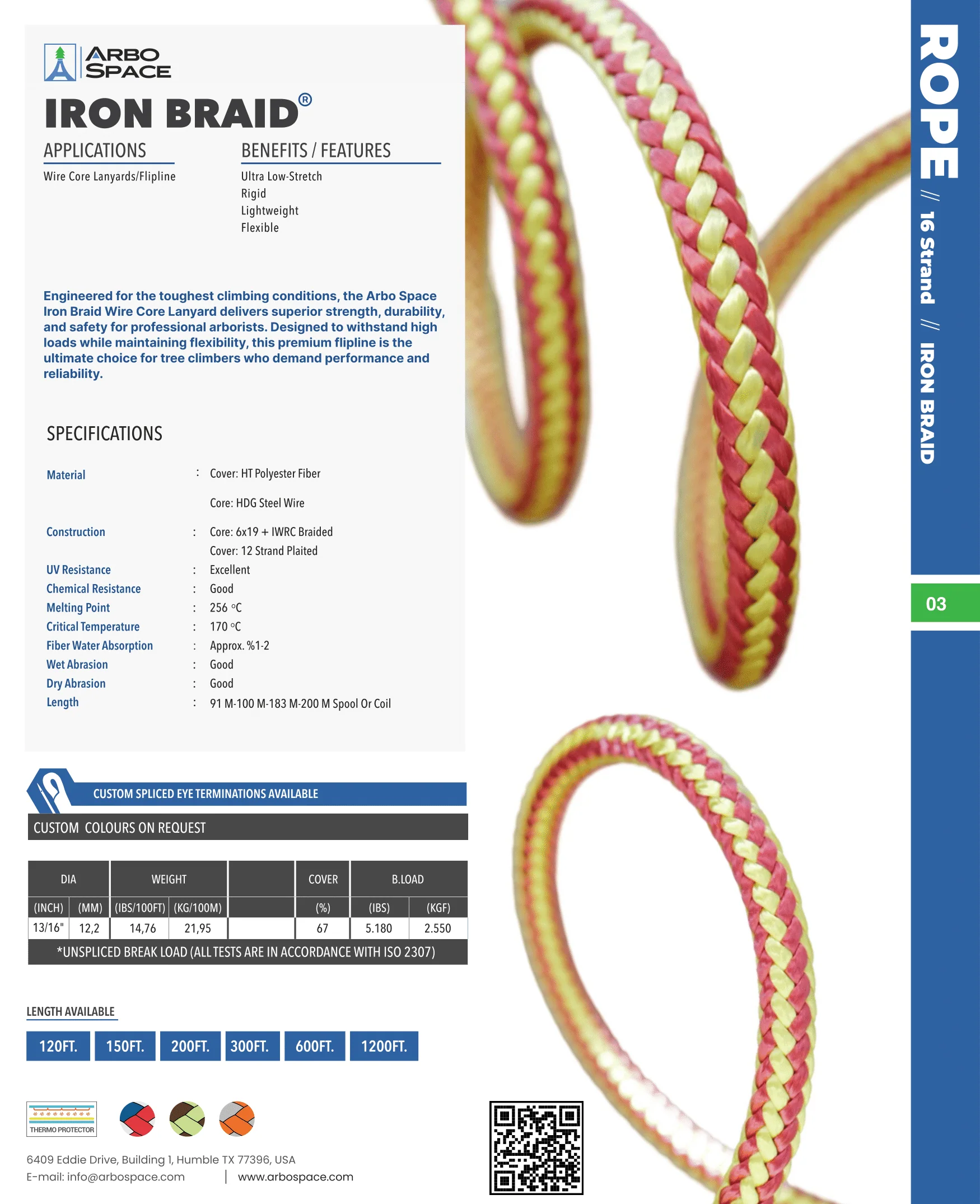 Iron Braid Wire Core Flipline w/ ISC Swivel Double Action Snap & Notch Glide Rope Grab - Image 2