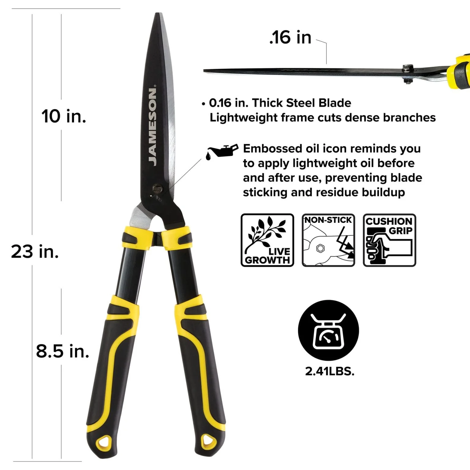 Jameson 23" Heavy Duty Hedge Shears - HS-SBP100 - Image 4