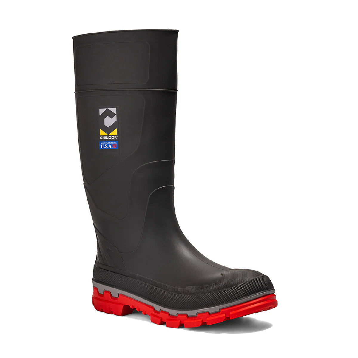 Kickaxe 15" Waterproof Rubber Boot - Grey/Orange - Image 4