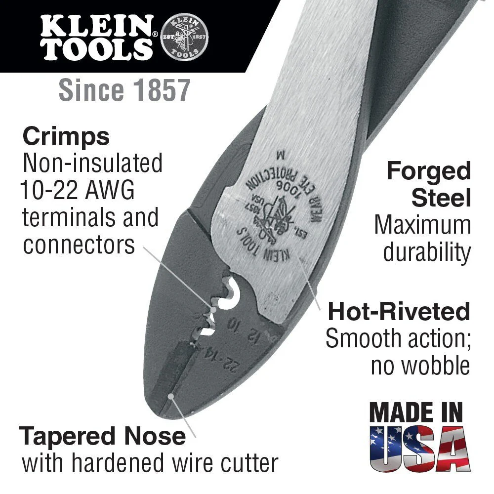 Klein 1006 Crimping/Cutting Tool for Non-Insulated Terminals - Image 5