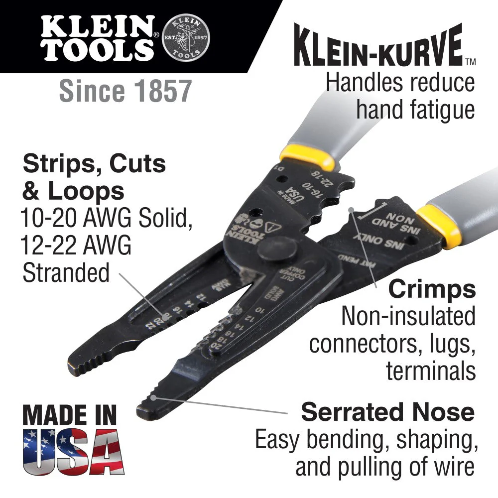 Klein 1009 Long-Nose Wire Stripper/Crimper - Image 3