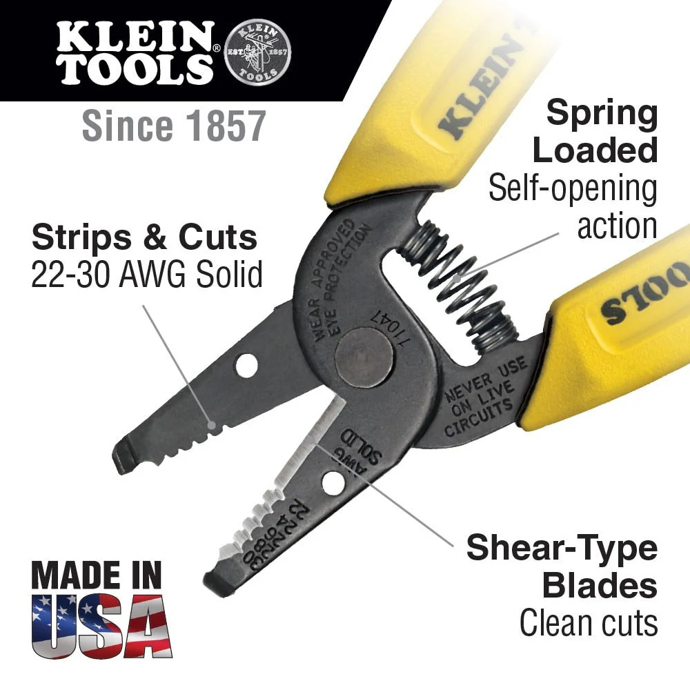 Klein 11047 Wire Stripper/Cutter, 22-30 AWG Solid Wire - Image 6