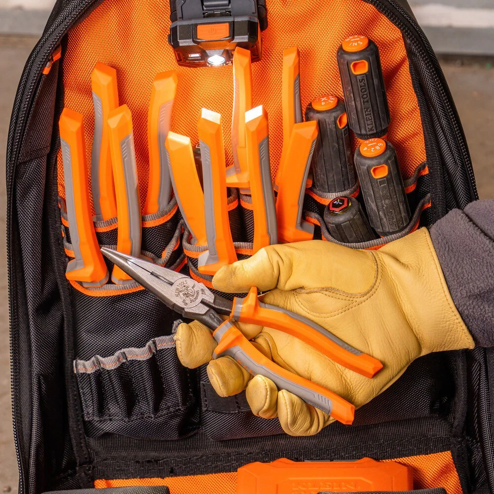 Klein 2038RINS Pliers, Long Nose Side-Cutters, Insulated, 8" - Image 10