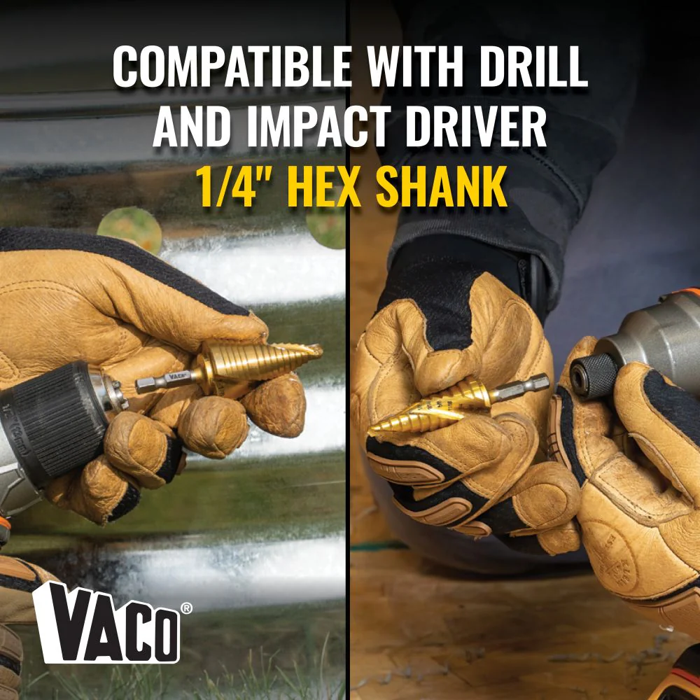 Klein 25960 Step Drill Bit, Spiral Double-Fluted, 7/8" to 1-3/8", VACO - Image 4