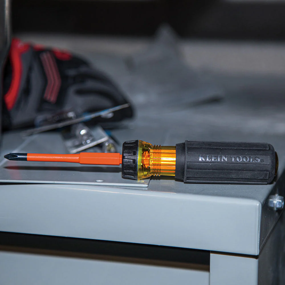 Klein 32287 2-in-1 Insulated Flip-Blade Screwdriver, #1/#2 Square - Image 10