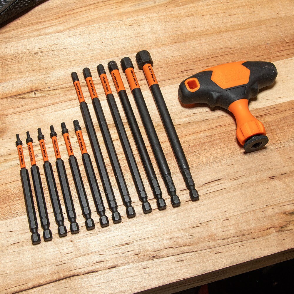 Klein 33804 ProFlex Impact-Rated Interchangeable Ratcheting T-Handle Set, 23-Piece - Image 12