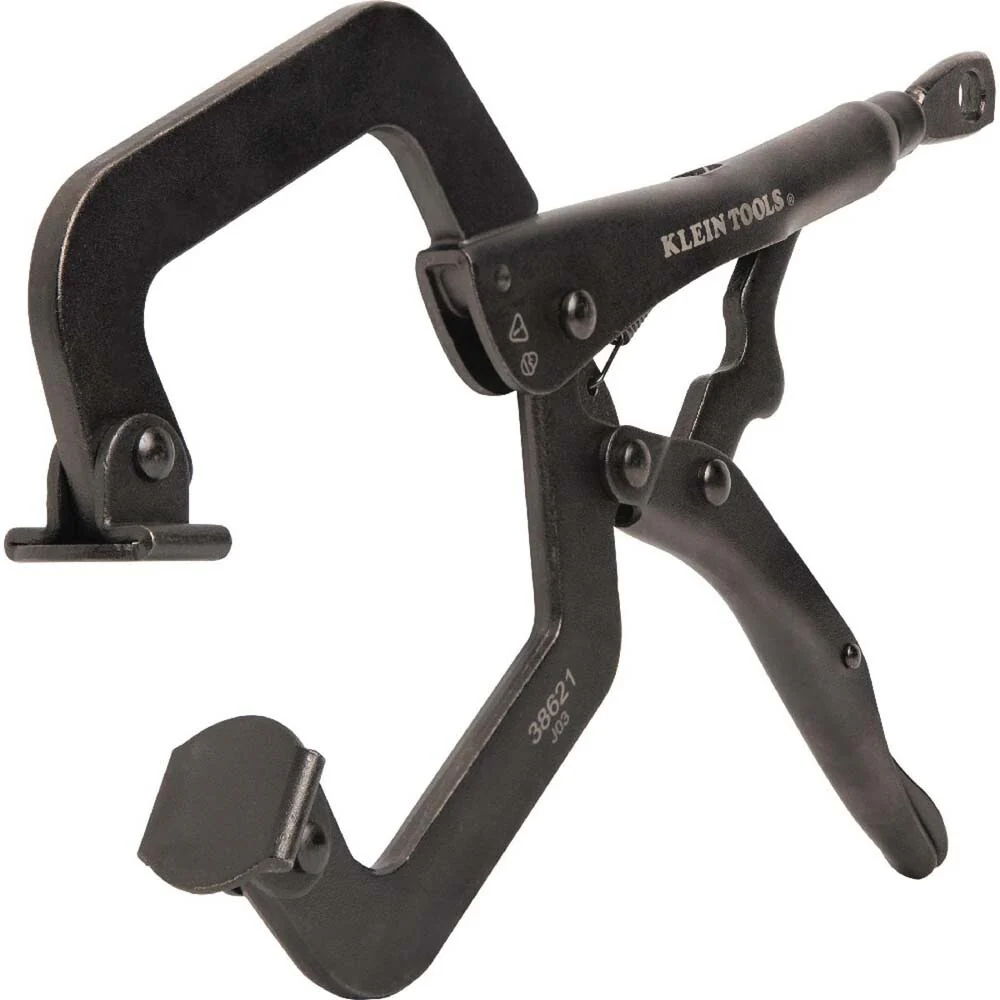 Klein 38621 C-Clamp Locking Pliers With Swivel Jaws, 9-Inch