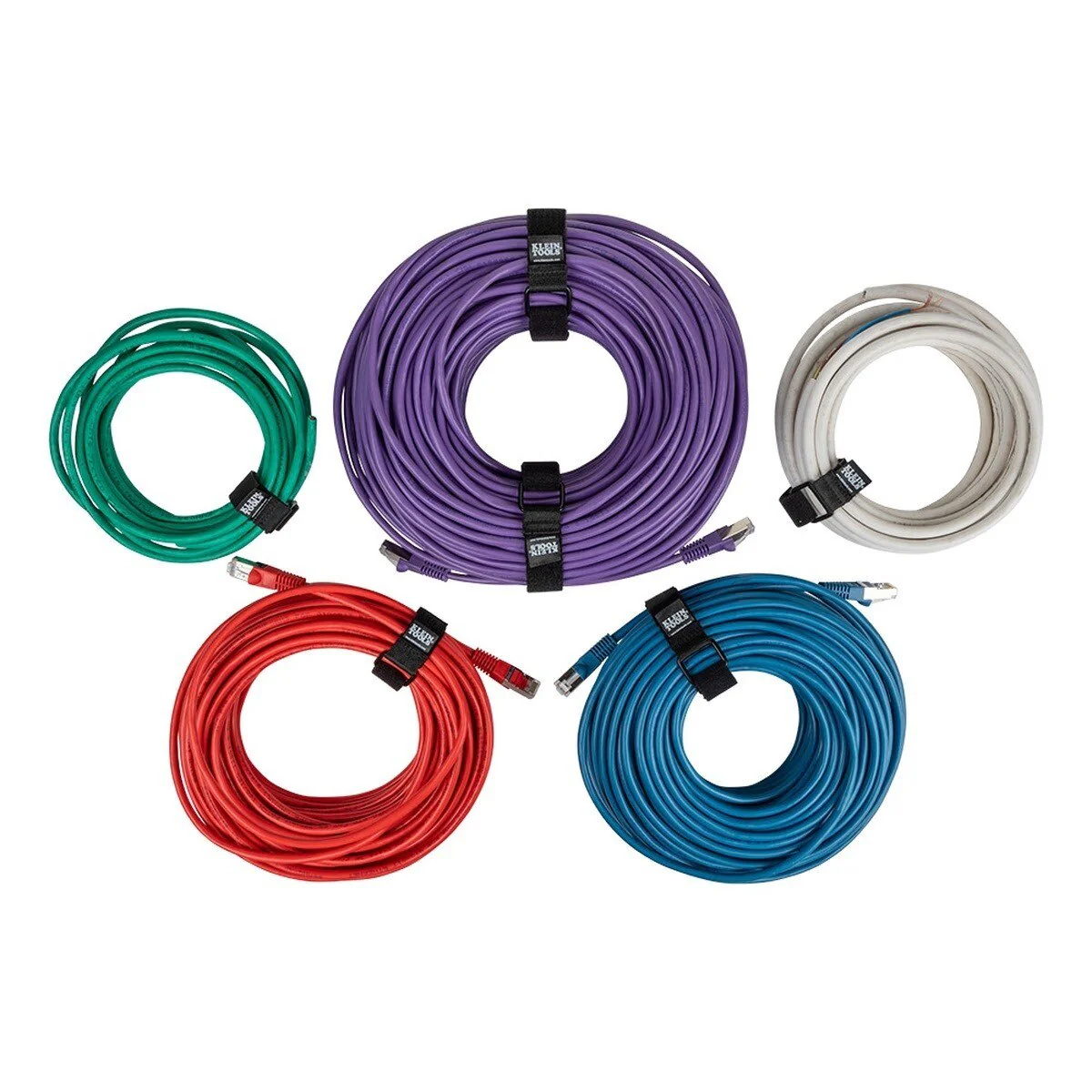 Klein 450-600 Hook and Loop Cinch Straps Multi-Pack for Cable Management (6 Pack) - Image 9