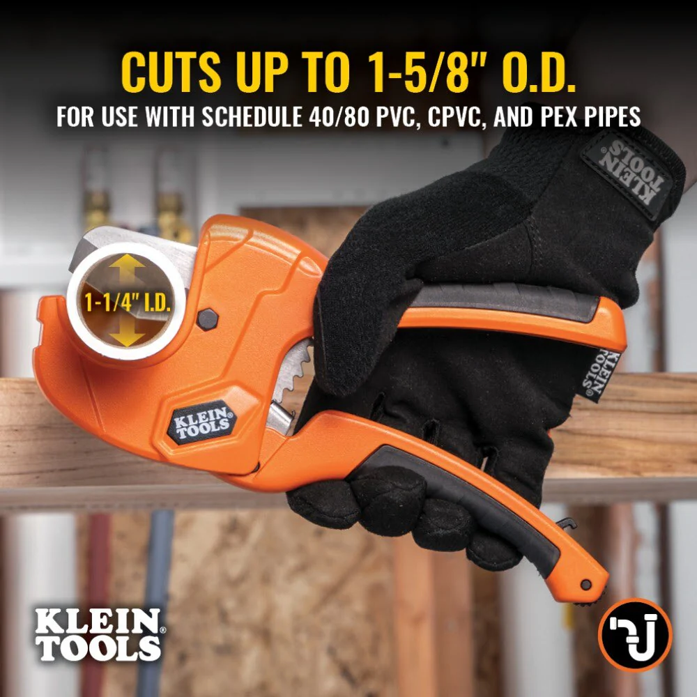 Klein 50063 1-1/4" Ratcheting PVC Pipe Cutter - Image 2