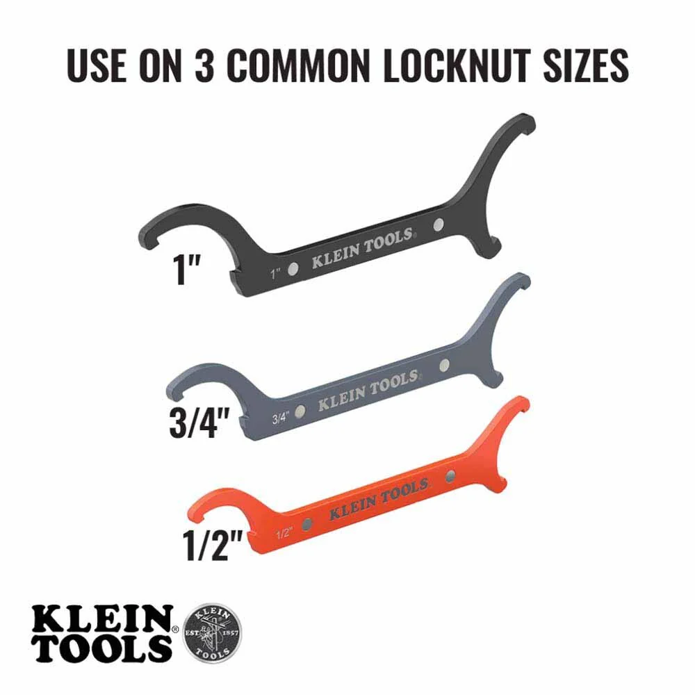 Klein 50901R Straight Locknut Wrench Set - Image 2
