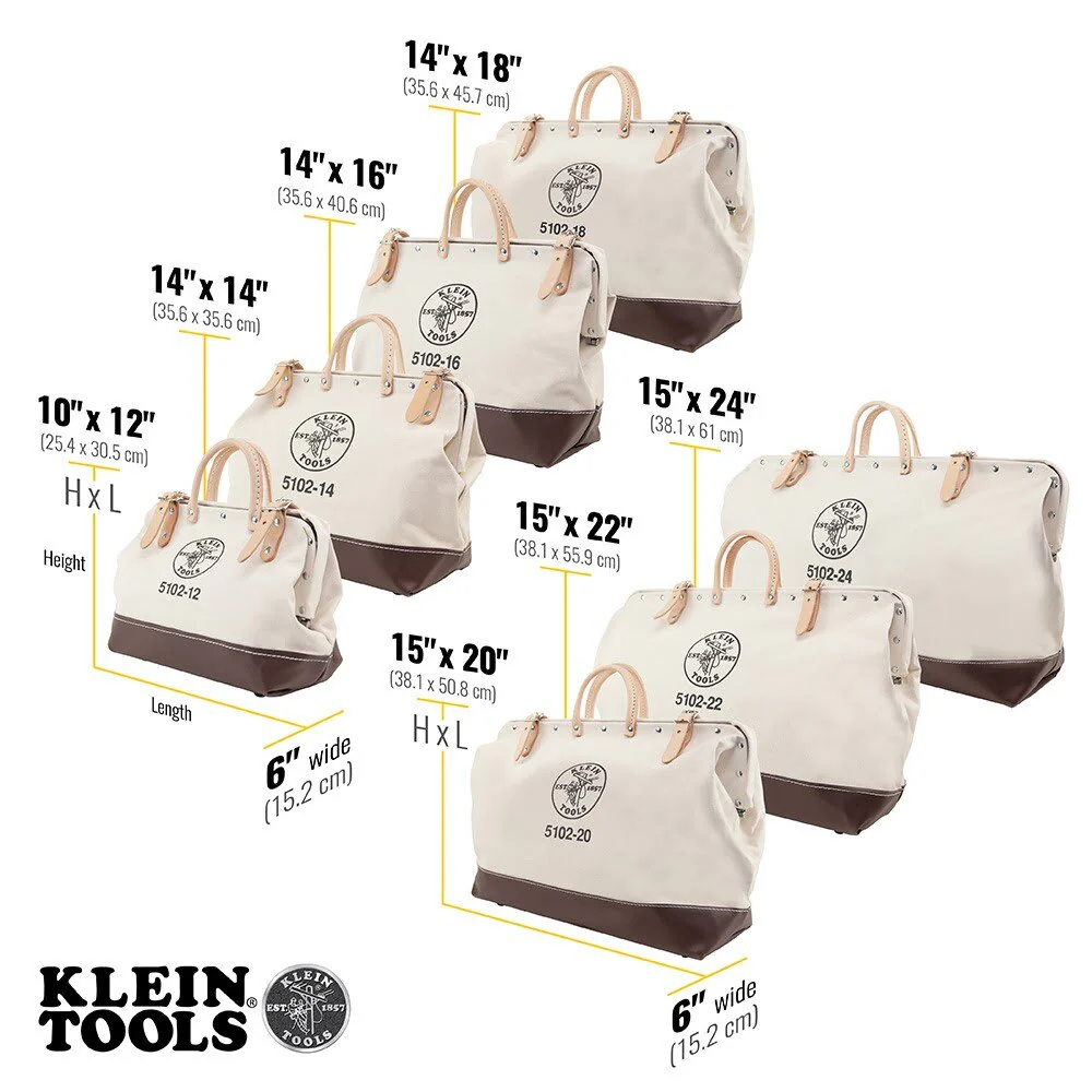 Klein 510224 Canvas Tool Bag, 24" - Image 2