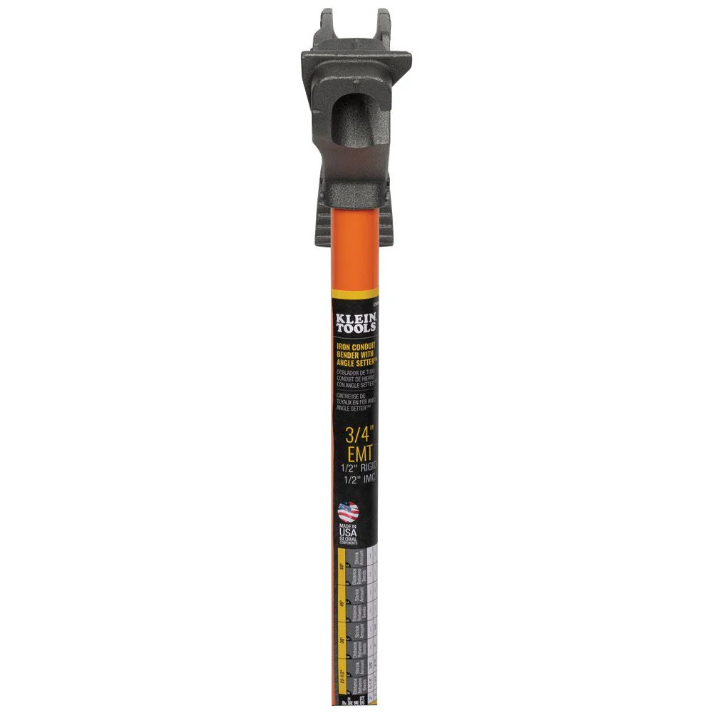 Klein 51603 Iron Conduit Bender Full Assembly, 1/2" EMT with Angle Setter - Image 5