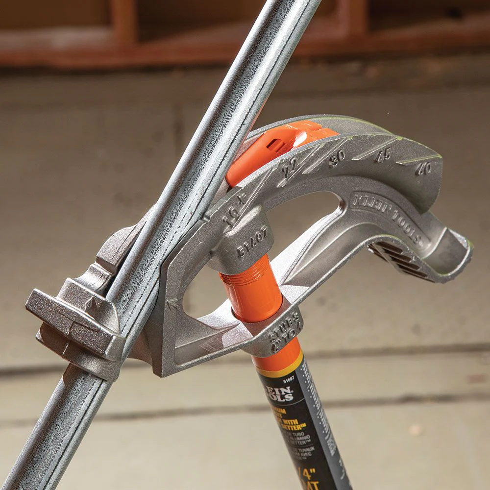 Klein 51603 Iron Conduit Bender Full Assembly, 1/2" EMT with Angle Setter - Image 9
