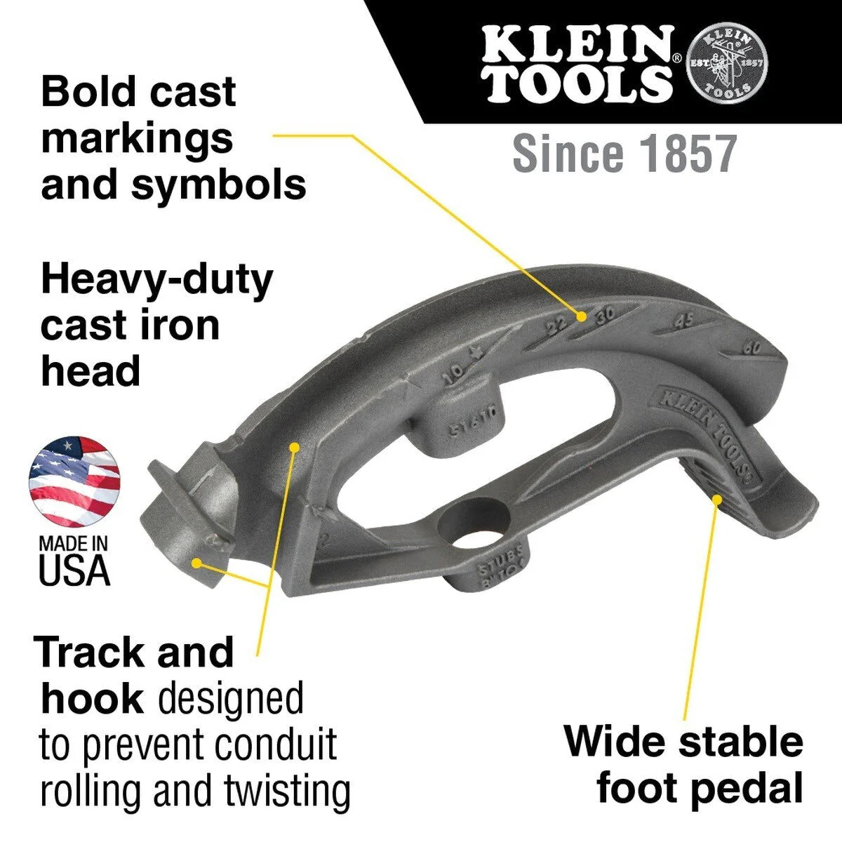 Klein 51610 1-Inch Iron Conduit Bender Head - Image 2