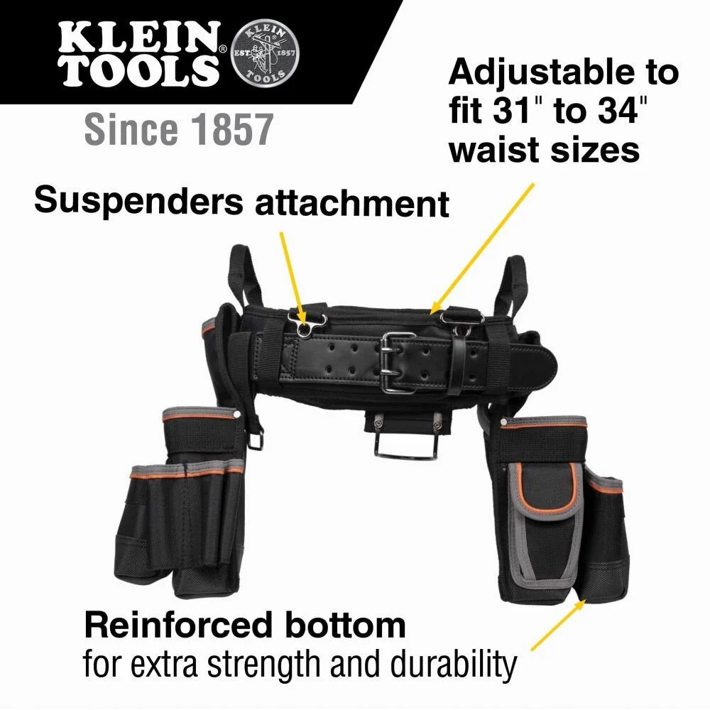 Klein 55427 Tradesman Pro Electrician's Tool Belt, Medium - Image 4