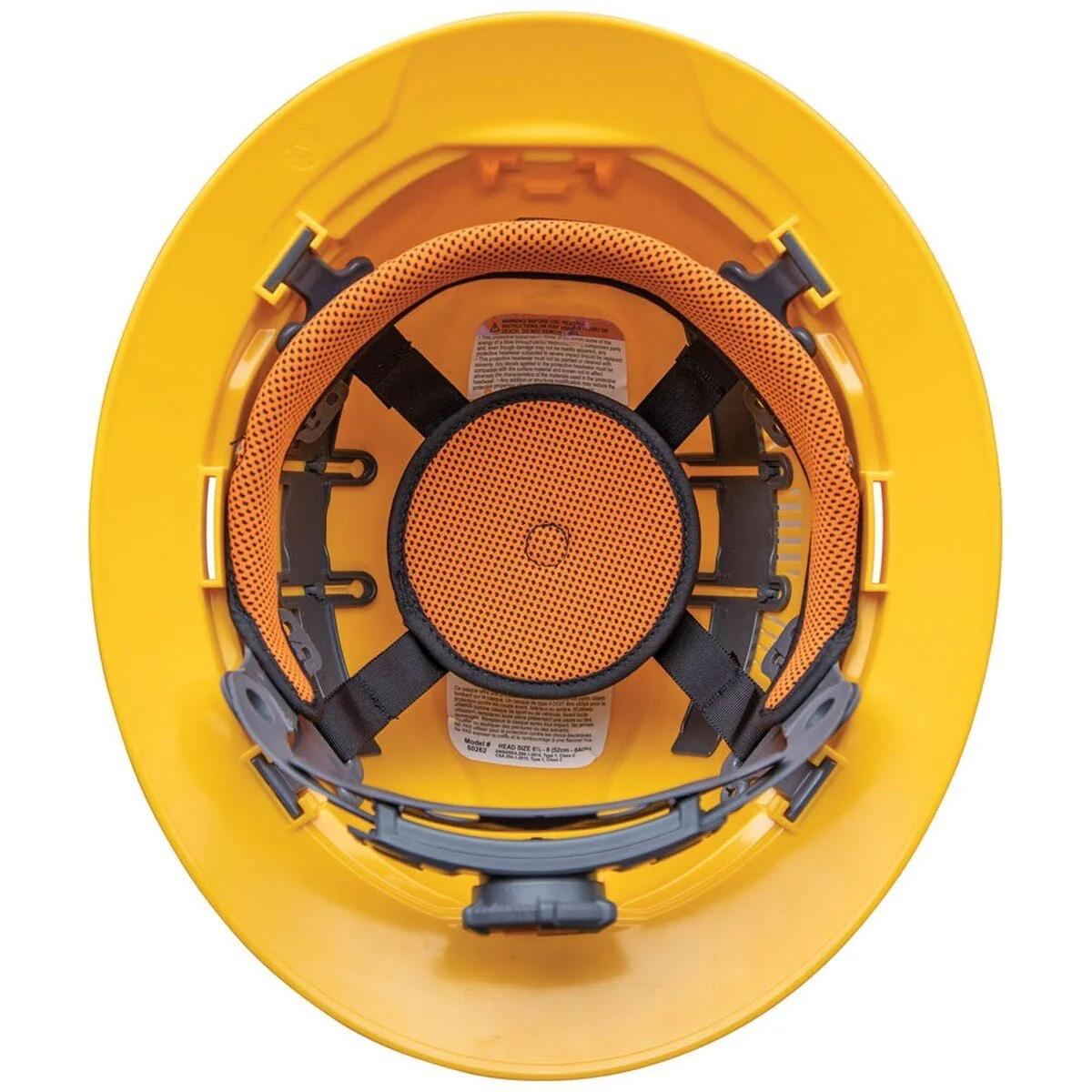 Klein 60262 Hard Hat, Vented Full Brim, Class C Type 1, Yellow - Image 8