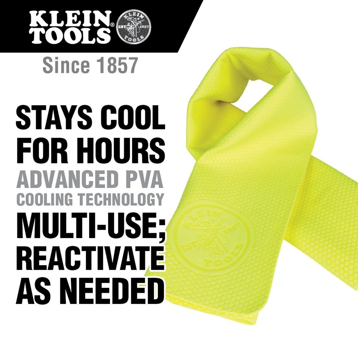 Klein 60486 Cooling PVA Towel, High-Visibility Yellow (2 Pack) - Image 4