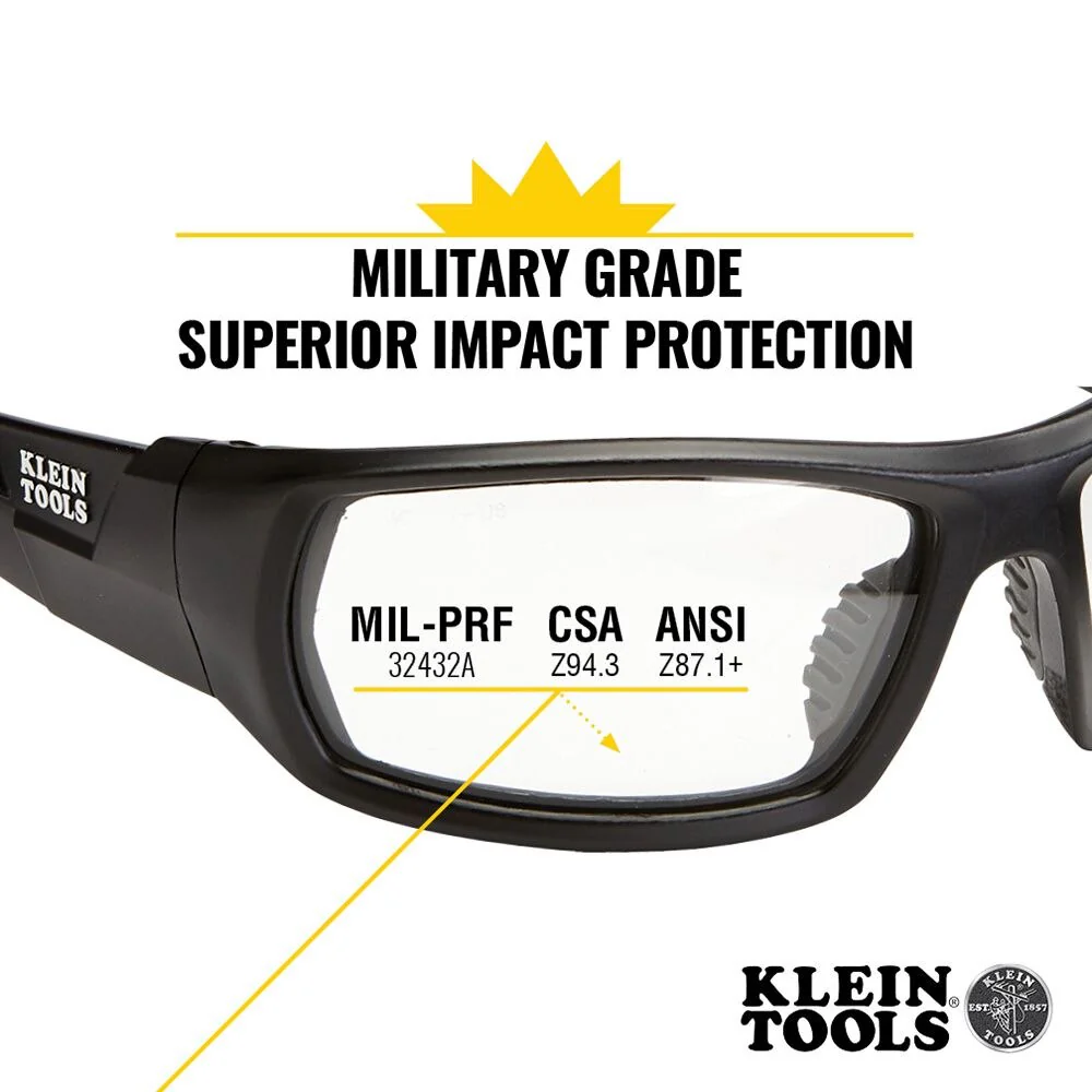 Klein 60537 Professional Safety Glasses, Full-Frame, Indoor/Outdoor Lens - Image 2